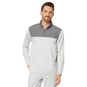 PUMA Cloudspun Color-Block 1/4 Zip Quiet Shade/High-Rise Heather MD